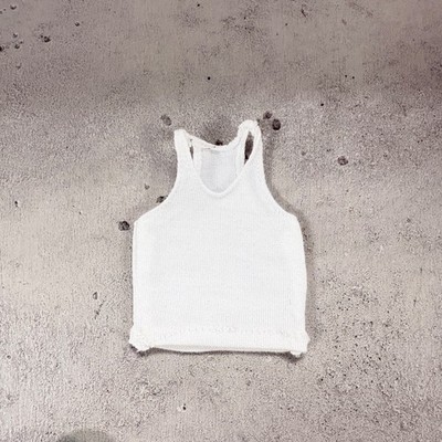 SU-NT3-TK-WHT: 1/12 XL fabric white tank top for Nota NT-03/03S, Muff Adam body