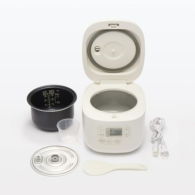 MUJI Rice Cooker MJ-RC3A3 With Rice Scoop Holder Japan NEW