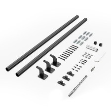 Uimoso 5ft Black Aluminum Stair Handrail Wall-Mounted for Indoor and Outdoor