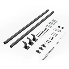 Uimoso 5ft Black Aluminum Stair Handrail Wall-Mounted for Indoor and Outdoor