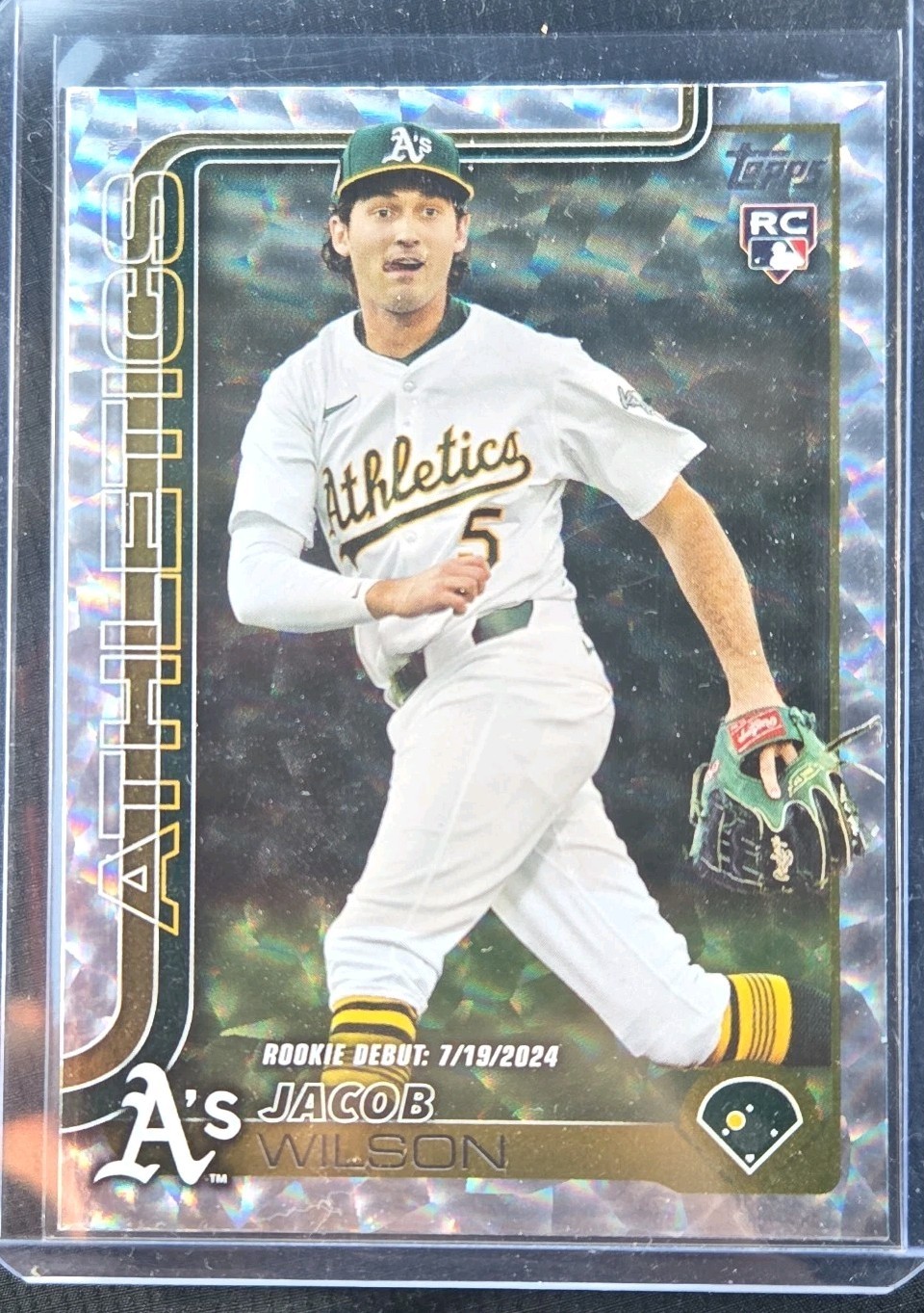 2025 Topps Series 1 - Jacob Wilson #314 Silver Cracked Foilboard (RC)