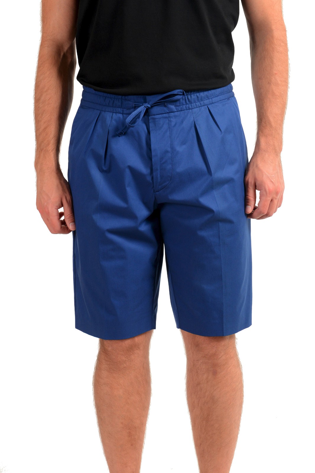 Мужские повседневные шорты Hugo Boss Kirio-Короткие со складками-D синего цвета размер US 32-48 13990₽