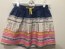 Oshkosh Genuine Kids Patterned skirt Yarn Detail Siz 5T Woven Linen Cotton Blend
