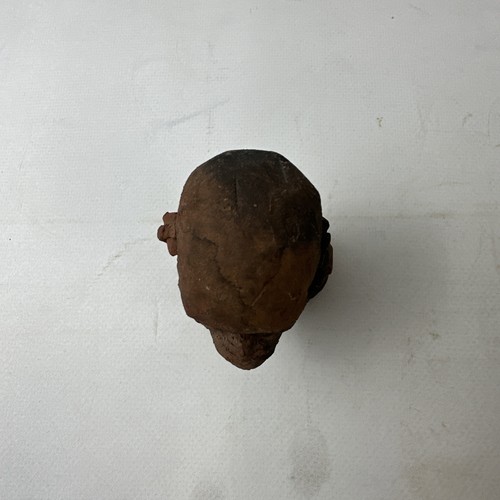 Ton Büste Kopf Vintage detailliert winzig 3" kleine Skulptur unsigniert - Bild 6 von 8