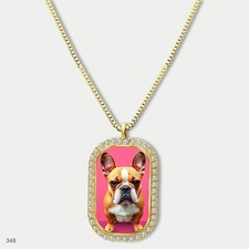 Stunning French Bulldog Small Dog Fashion Pendant Necklace Chain Graphic Dog Tag