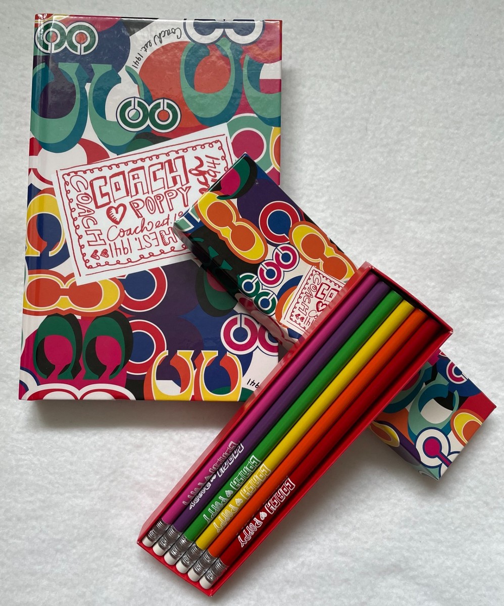 Vintage Y2K - New Rainbow Coach Poppy Blank Journal Notebook w/New