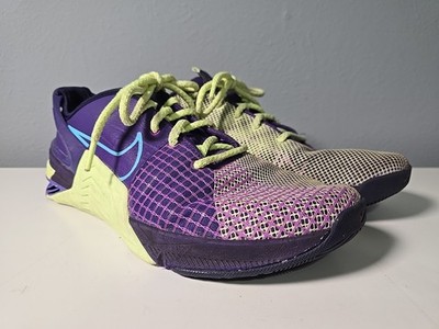 Nike Metcon 8 AMP Deep Purple Barely Volt Green Blue Black FD0457-500 Mens 11