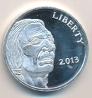 2013 INDIAN BUFFALO 1 ONE TROY OUNCE .999 SILVER ROUND