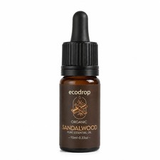 Ecodrop Organic Sandalwood Essential Oil 10ml | 10 ml (Pack of 1), Yellow