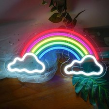 Rainbow Neon Sign, Dimmable Rainbow Light USB Powered LED Neon Sign for Girls
