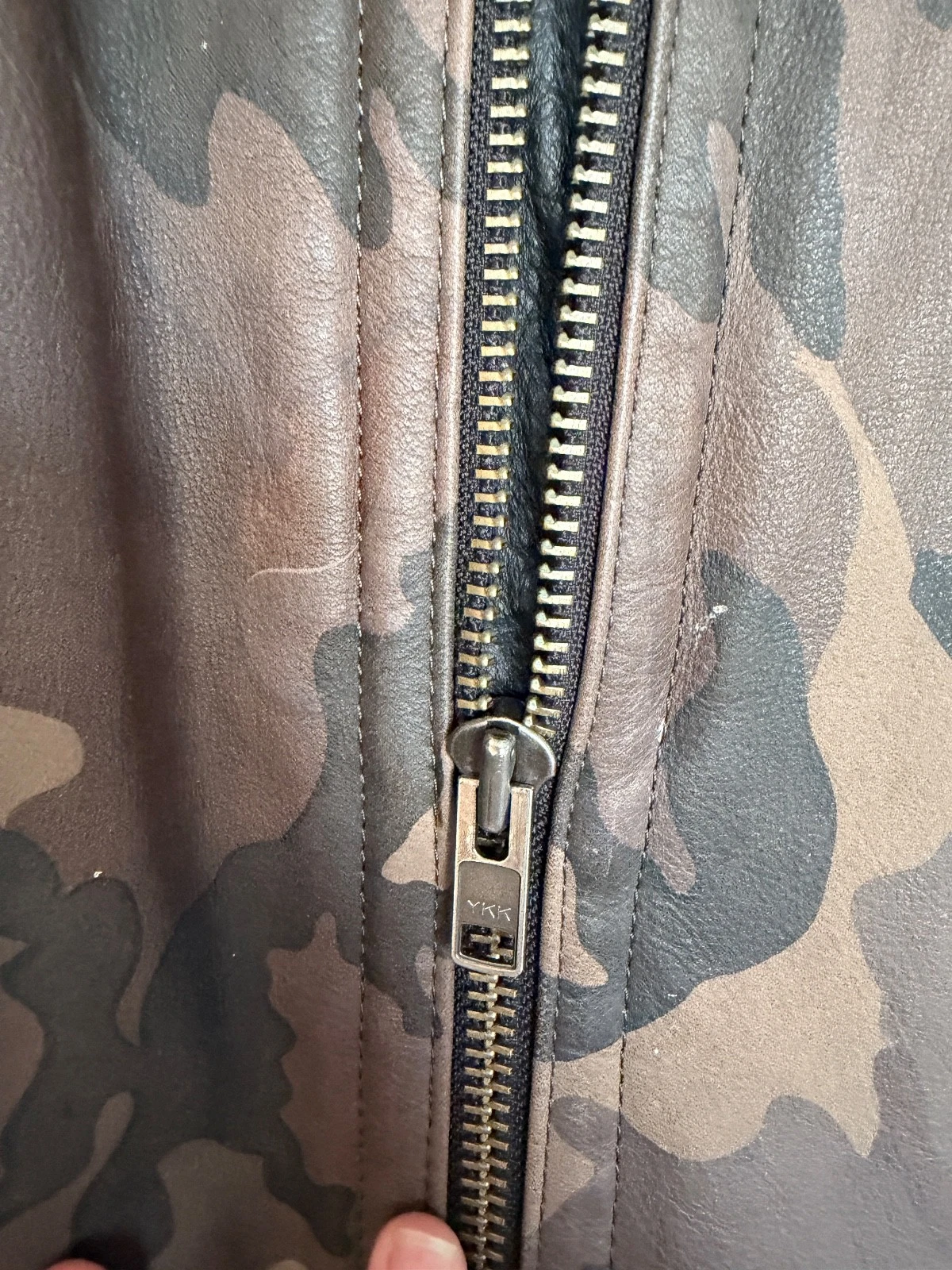 Harley Davidson Camo Leather Jacket Mens Large Nightfall HD-236 - product detail image 13