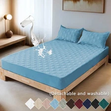 Waterproof Mattress Cover, Layered Design, Soft, Comfortable,Durable for Bedroom