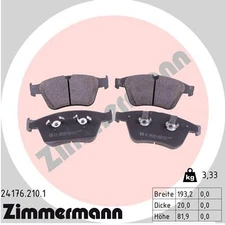 Front axle Zimmermann 24176.210.1 brake pad set, disc brake for Mercedes-B