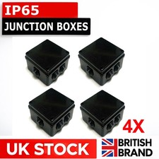 4PCS BLACK Waterproof IP65 Junction Box Enclosure For CCTV LED 100 x 100mm x70mm