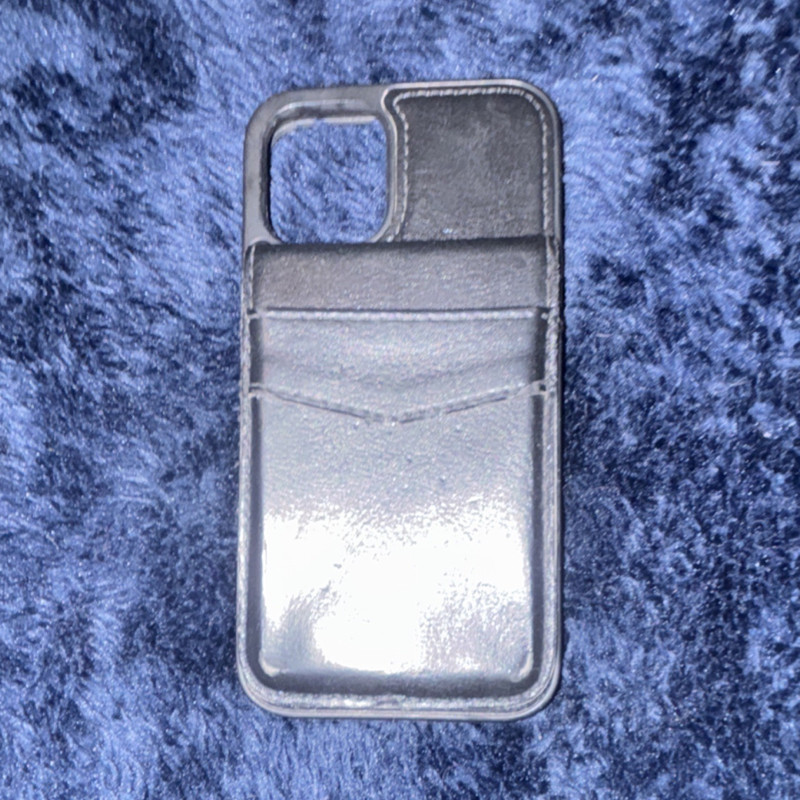 Black Synthetic Leather Wallet Case for maybe an iPhone 11 (?) with Card Pocket