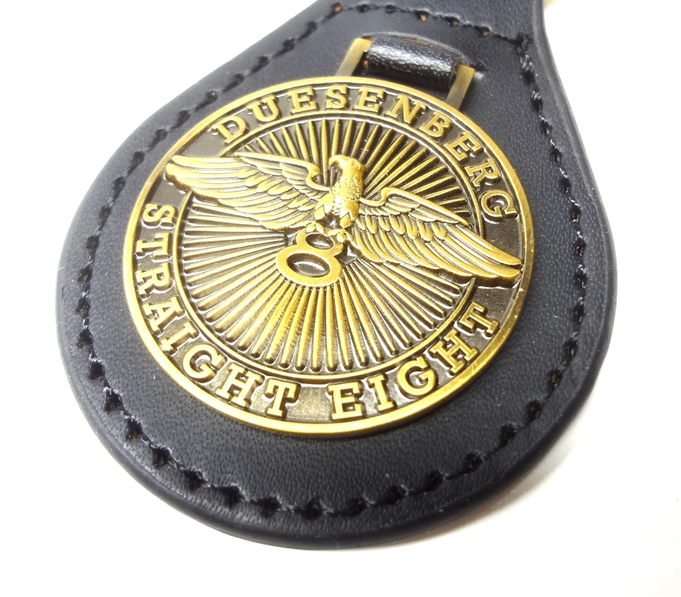 Duesenberg Llavero Anillo Cadena SJ Modelo J Recto 8 Ocho ACD CASTAÑO ROJIZO Cordón Duesy Foto 2 de 4