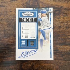 2020 Panini Contenders Bo Bichette Rookie Ticket Auto #110 Blue Jays Baseball 
