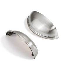 10 Pack 3-3/4 Drawer Pulls Brushed Satin Nickel Cabinet Cup Pulls Kitchen Har...