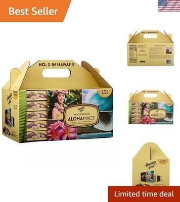 Alohamacs Milk Chocolate The  Chocolate Covered Macadamia Nut, 5 Box Tote - 5...