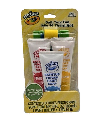 My First Crayola - Bath Time Fun Mix 'N Paint Set - 3 tubes paint and roller