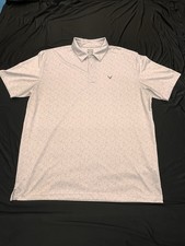 Callaway Opti-Dri Men s XL Moisture Wicking Leaf Print Golf Polo Gray