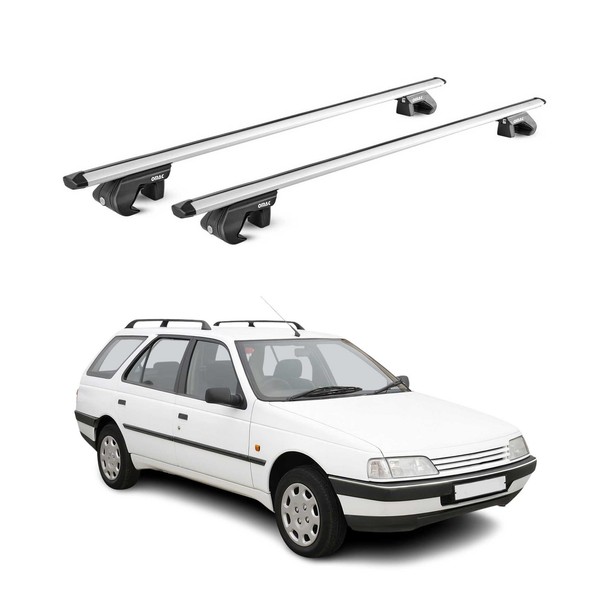 DachträGer GrundtäGer FüR Peugeot 405 Wagon 1988-1997 90Kg Alu Silber 2 Tlg ABE-image