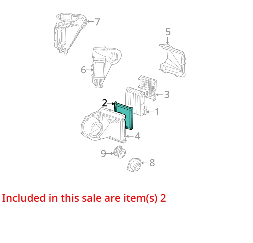 Chevrolet GMC ASTRO SAFARI 1990-2001 SELLO EVAPORADOR NÚCLEO 52452844 - NUEVO OEM Foto 3 de 4