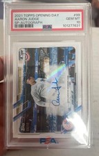 aaron judge opening day /10 autograph psa 10