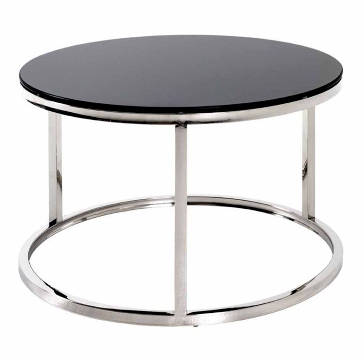 Table d'appoint design Noja de 60cm en métal noir pour salon moderne
