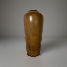 Wooden Vase Mahogany Hand Turned Preowned Modern Styled Sl Cosmetic Wear