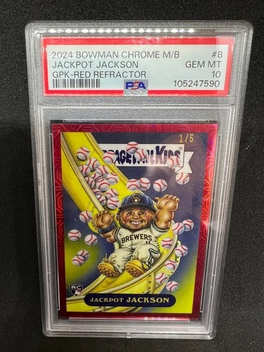 2024 Bowman Chrome M/B Jackpot Jackson GPK-RED Refractor PSA GEM MINT 10! #1/5