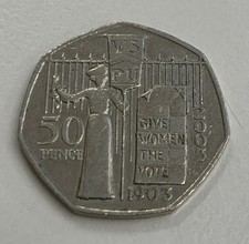 2003 SUFFRAGETTES 50p Coin-Good Circulated Condition