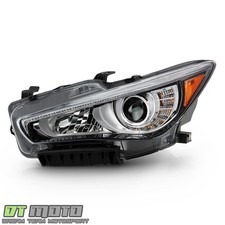 For 2018-2022 Infiniti Q50 w/o AFS LED DRL Projector Headlight Headlamp - Driver