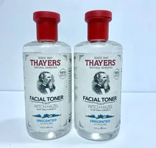 Thayers Facial Toner Witch Hazel Unscented Aloe Vera Alcohol-Free 12 fl oz 2 Pck