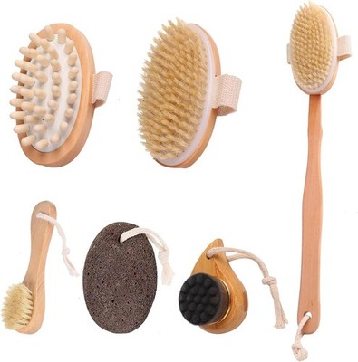 JNUYISW Back Brush, Bath Brush Set, Body Brush with Shower Brush, Foot Brush