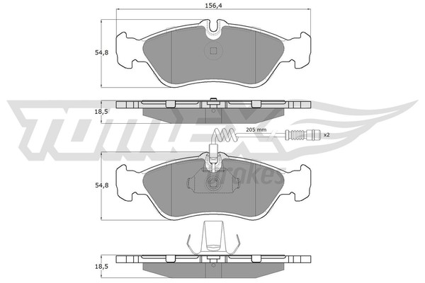 Tomex Brakes BremsbelÄGe Bremsbelagsatz Hinten MERCEDES-BENZ Sprinter B903 VW-image