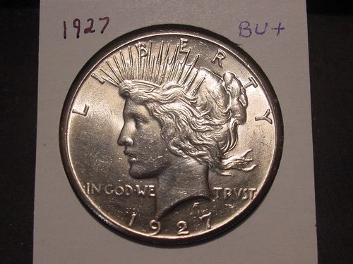 1927 PEACE DOLLAR BU + DETAILS POPULAR BETTER DATE PQ CHOICE BU LOOK SHIPS FREE