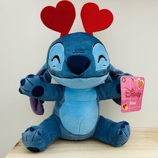 Disney Lilo  Stitch Stitch Valentine  s Plush Just Play NWT Heart Antenna