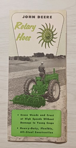 Vintage Advertising John Deere Rotary Hoes Brochure