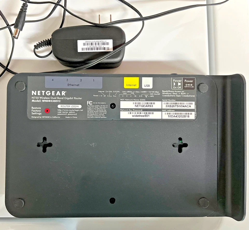 NETGEAR N750 WiFi Dual Band Gigabit Router WNDR4300V2 (Tested) - Image 2 of 4