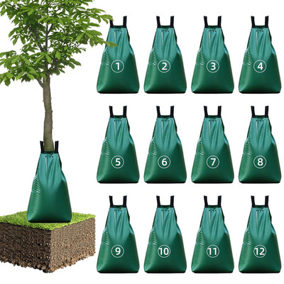 12 Pack 20 Gallon Tree Watering Bags Heavy Duty Slow Release Irrigation Bags for