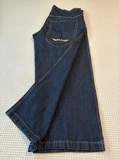JNCO Jeans Low Down Silver Emroidery Baggy Wide Leg W44 x 32