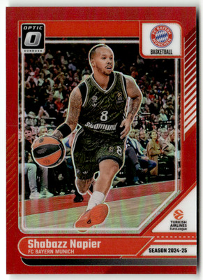 Panini Donruss Optic Euroleague 2024-25 NBA 56 Shabazz Napier Red 4/99