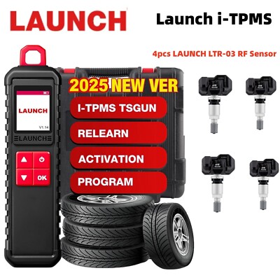 Launch i-TPMS Handheld TPMS Service Tool+4PCS LTR-03 RF Sensor 315& 433MHz Metal