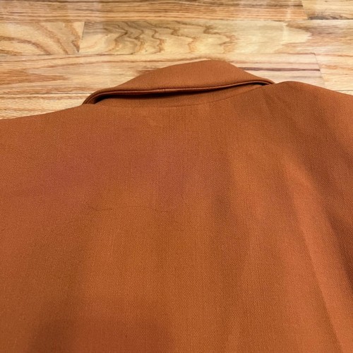 Maeve Anthropologie Blazer Womens 12 Copper Rust Double Breasted Polyester NWT - Picture 7 of 8