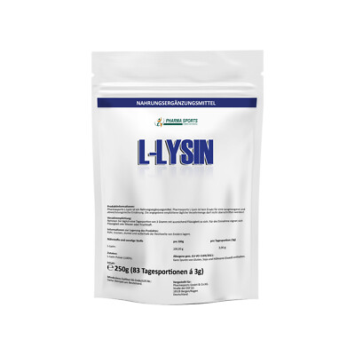 Pharmasports 250g L- LYSIN PULVER 100% REIN ( Herpes )