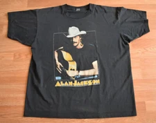 Vintage 1991 Thrashed Alan Jackson Tour Shirt Tee XL Rare Country Willie Nelson