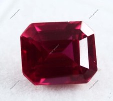 5 Ct Natural Pigeon Blood Red Ruby CERTIFIED Loose Gemstone Emerald Cut