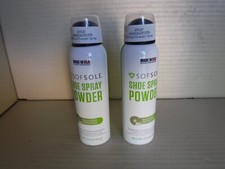 Lot Of 2 Sof Sole Shoe Spray Powder 2.5 oz Each