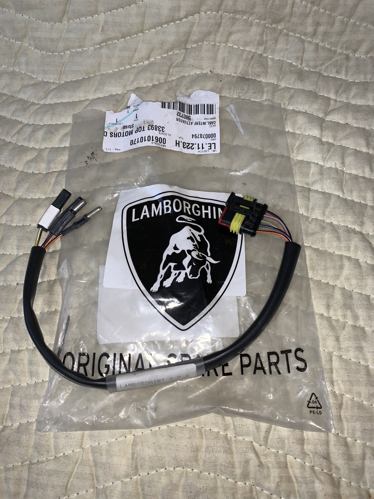 Lamborghini Left Door Actuator Wiring Harness Oem New 0061010170